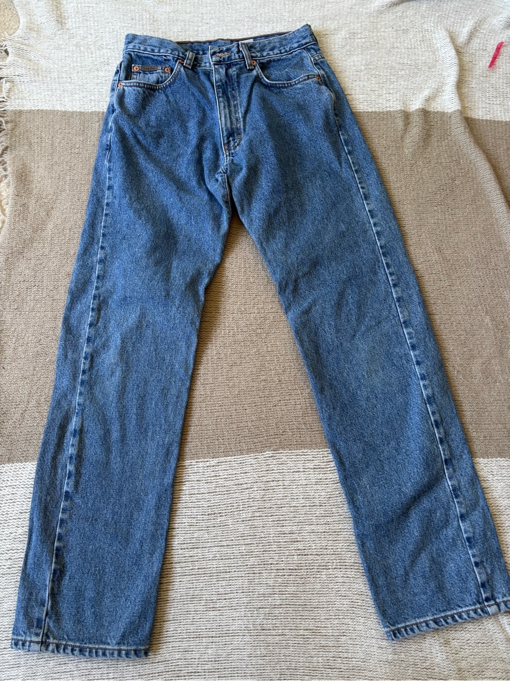 Calvin Klein Jeans Women's Straight-Leg Mid Blue Denim